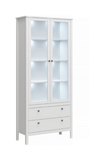 ARTEN (NANO Systems s.r.o.) Vysoká vitrína OLE-2W2S (Bílá)