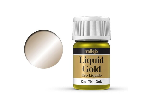 Barva Vallejo Liquid  70791 Gold (Alcohol Based) 35 ml