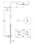 IDEAL STANDARD - CeraTherm Sprchový set s termostatem, průměr 30 cm, kartáčované zlato A7589A2