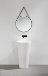 CERANO - Koupelnové LED zrcadlo Rotondo, kovový rám - černá matná - Ø 60 CER-NT2805Y-60