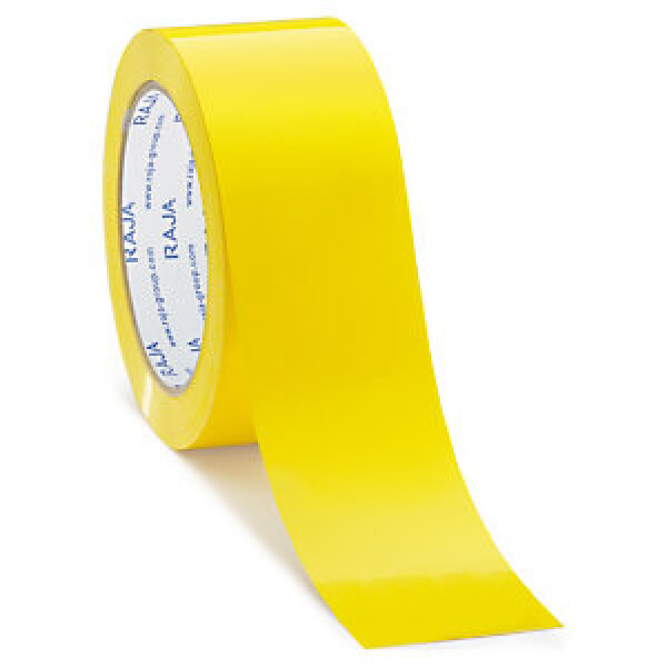 6 x Tichá lepicí PVC páska 50mm, návin 66m, žlutá, tloušťka 35µm | RAJA