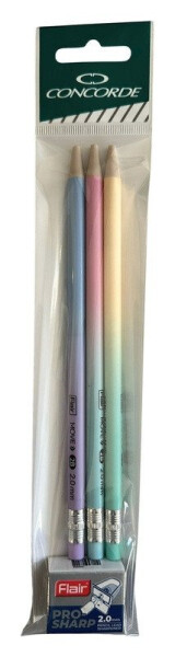 Mechanická grafitová tužka Move 2mm, 3ks + ořezávátko, sáček