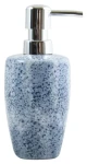 MSV Dávkovač mýdla CARRARE modrý / keramika / 320 ml / 7 x 16,5 cm