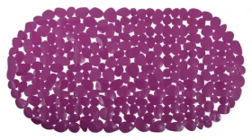 MSV GALETS protiskluzová podložka do vany fialová / PVC / 35 x 68 cm