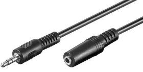 MicroConnect Audio adapter stereo mini jack 3.5mm (M) - 3.5mm jack (F) 2m černá (AUDLR2)