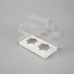 Cake star plastový box na 2ks cupcakes s vložkou 16 x 9,5 x 15,8 cm