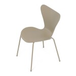 Židle jídelní, cappucino plast, čtyřnohá kovová podnož