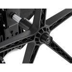 Kancelářská židle, černá síťovina, posuvný opěrák, plastový kříž, kolečka na tvrdé povrchy