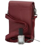 Stylová dámská koženková crossbody kapsa Gabrisa, vínová