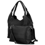 Moderní dámská koženková kabelka na rameno Margita, černá