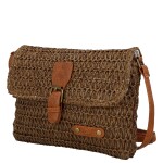 Dámská pletená crossbody kabelka Olive Boho, hnědá