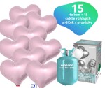 Helium set - helium a balónky IBREX srdce světlerůžové 15 ks - Balonky.cz Helium set - helium a balónky IBREX srdce světlerůžové 15 ks - Balonky.cz