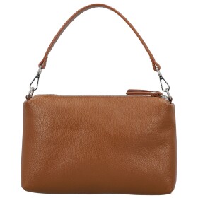 Trendy dámská kožená kabelka na rameno Annisa, koňaková
