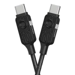 ER Datablocker kabel USB-C/USB-C / Kabel / PD 100W / Blokace přenosu dat / Černá (ERPW2CDB-BK)