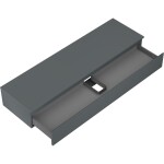 MEXEN/S - Orio koupelnová skříňka pod umyvadlo 160 cm s deskou, 1 šuplík, grafit mat 91A10-16023-1-BFC66