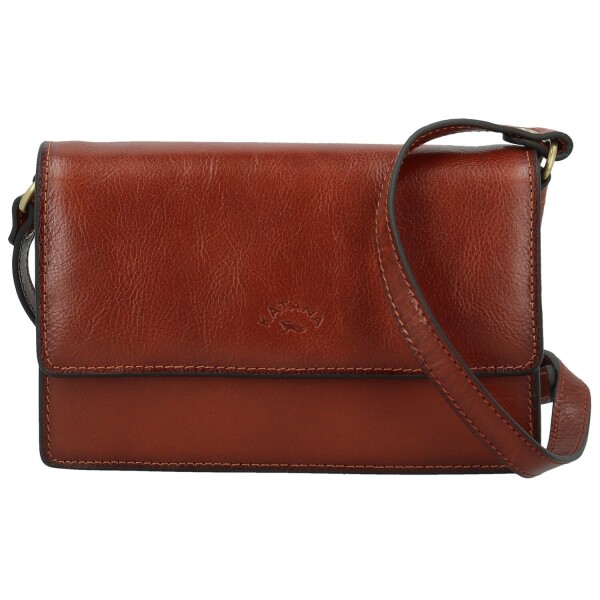 Luxusní dámská kožená crossbody kabelka Katana Flavia, hnědá
