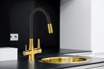 INVENA - Dřezová baterie s filtrem Glamour Trend, zlatá BZ-02-F09-V