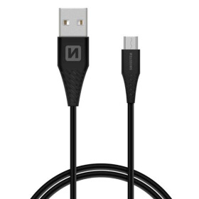 Swissten 71504303 USB 2.0, zástrčka A, zástrčka micro B, konektor 9mm, 1,5m, černý