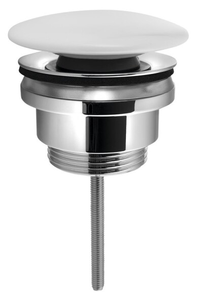 SAPHO - Umyvadlová výpust 5/4“, click-clack, velká zátka, 5-65, keramika bílá CV1110C