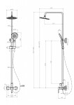 INVENA - Sprchový sloup FIRA černá AU-71-D04-V