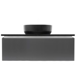 Koupelnová skříňka s kamennou deskou SAT Feel 100x30x46 cm antracit mat SATFEEL100ANTTK SATFEEL100ANTTK