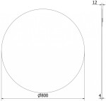 MEXEN - Alto zrcadlo 80 cm 9853-080-080-000-00