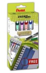 Sada gelových per Pentel, 0,7 mm, 6 barev