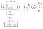 DURAVIT - ME by Starck Závěsné WC, s WonderGliss, bílá/matná bílá 25280926001