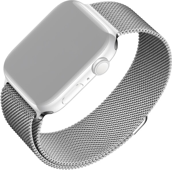 FIXED Mesh Strap Síťovaný nerezový řemínek pro Apple Watch 38 40 41mm stříbrná (FIXMEST-436-SL)