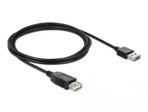 Delock Prodlužovací kabel EASY USB 2.0 A (M) - USB 2.0 A (F) 2m černá (83371)