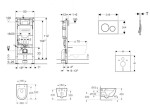 GEBERIT - Duofix Set předstěnové instalace, klozetu Oudee a sedátka softclose, tlačítko Sigma20, matná černá/černá SANI11CA5128B