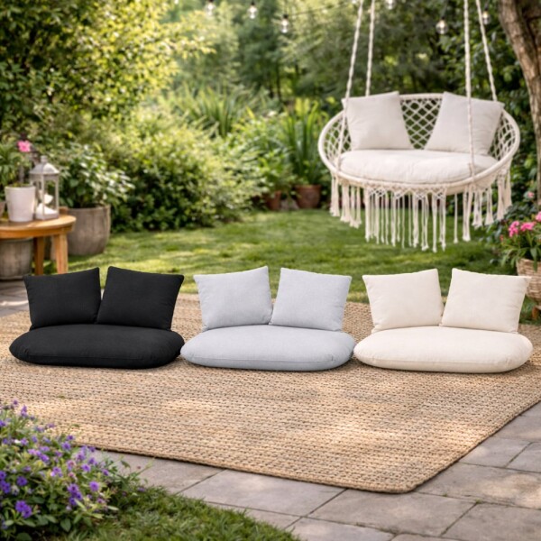 Polštáře na závěsné křeslo, čapí hnízdo pro 2 osoby Šedá