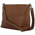 Stylová dámská koženková crossbody kabelka Gabra, tmavě hnědá