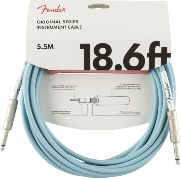 Fender Original Series 18,6 Instrument Cable Daphne Blue