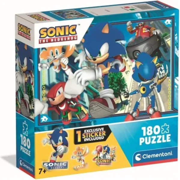 Clementoni 29798 Puzzle Ježek Sonic: Připraveni 180 dílků