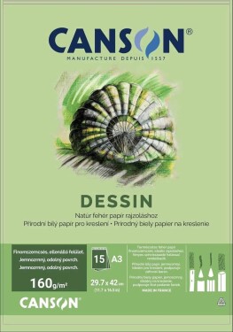 Canson Dessin A3 160 g/m2, 15 listů