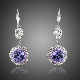 Náušnice Swarovski Elements Luciana, Fialová