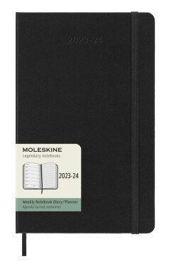 Moleskine Zápisník plánovací 18 měsíční 2023-24 tvrdý černý L