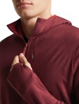 ICEBREAKER Mens Merino 260 Quantum IV LS Zip Hood, Port/Agate (vzorek) velikost: M