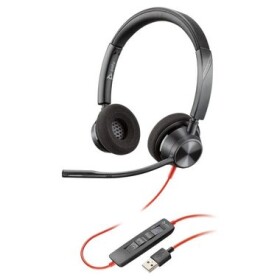 Poly BLACKWIRE C3320M (Microsoft Teams) / náhlavní souprava / mikrofon / dvě sluchátka / USB-A / ovladač / černá (214012-01)