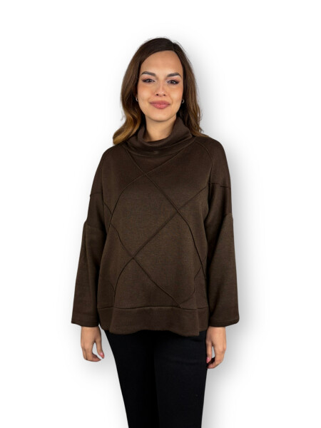 HOSH Dámský rolákový top Matrix Velikost: UNI, Barva: Tmavě hnědá