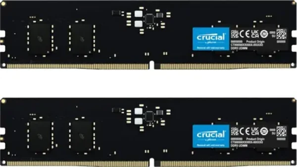 Crucial 16GB (2x8GB) 4800Mhz / DDR5 / PC5-38400 / CL40-39-39 / 1.1V / single rank x16 (CT2K8G48C40U5)