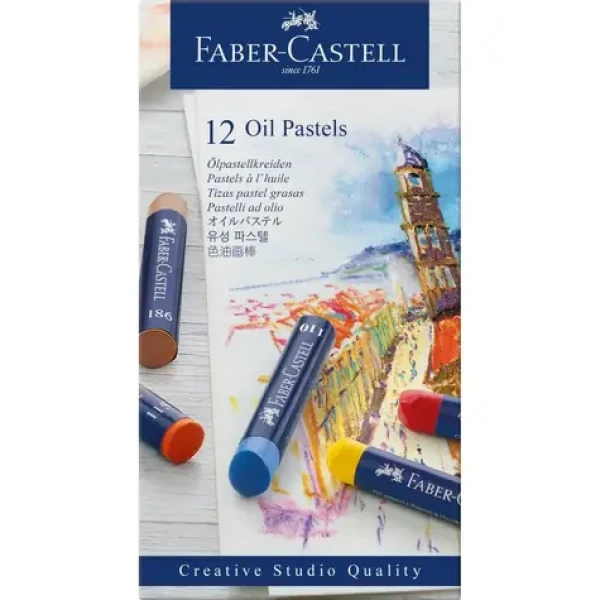 FABER-CASTELL Pastely olejové - papírová krabička 12 ks (127012)