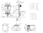 GROHE - Uniset Set předstěnové instalace, klozetu a sedátka Ideal Standard, tlačítka Skate Cosmo, Aquablade, SoftClose, chrom 38643SET-KU