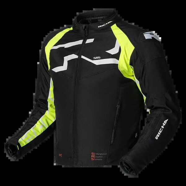 Moto bunda Richa Stradale Tex WP černo/fluo žlutá - Xxl