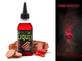 DELPHIN Dip Fluo D SNAX LiquiX Frankfurtská klobása-Chilli červená / 100 ml