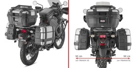 Pl4133 trubkový nosič Kawasaki Klr 650 S (23-25) pro boční kufry