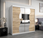Šatní skříň Abi Mr Dveře: Černá, Rozměr: 120 cm, Korpus: Bílá