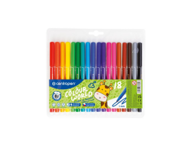Centropen Popisovač COLOUR WORLD 7550 trojboký - sada 18 barev
