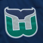 Mitchell Ness Pánská Bunda Hartford Whalers NHL Heavyweight Satin Jacket Velikost: